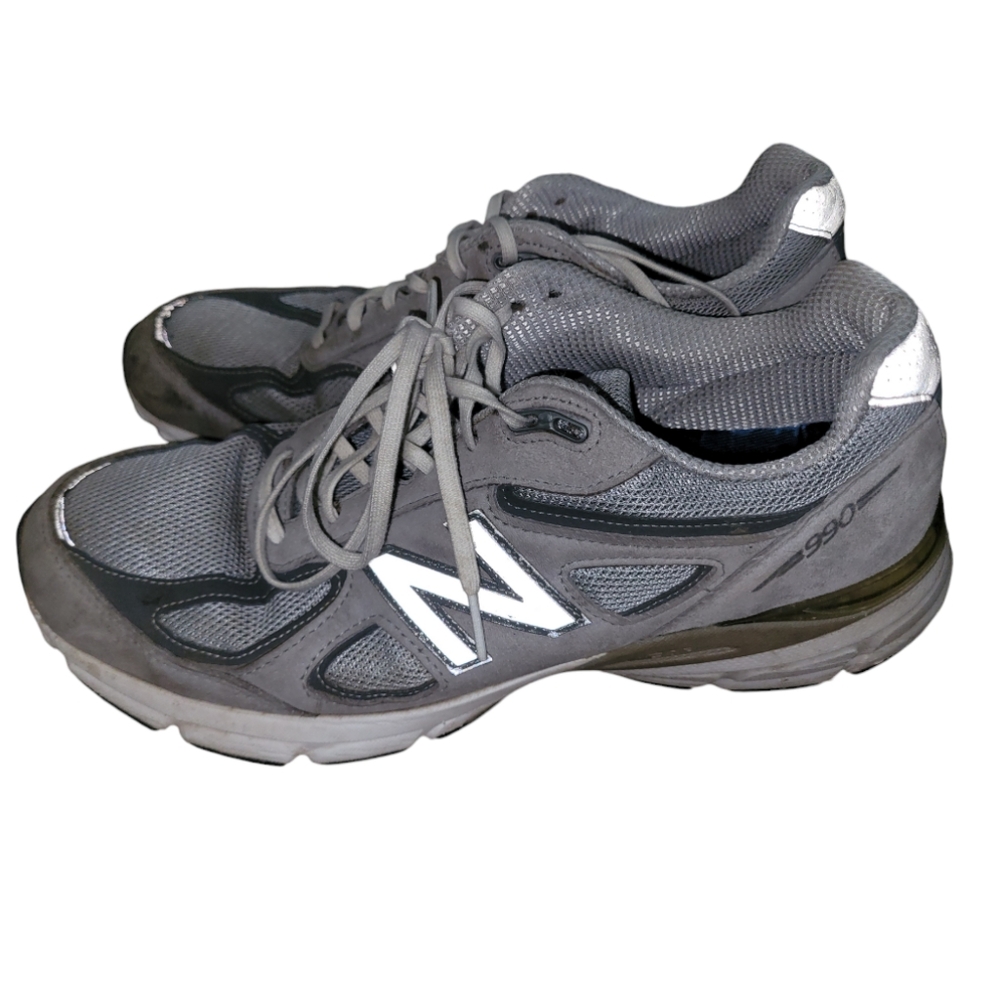New Balance 990v4 Gray Made In USA Shoes Sneakers Men’s Size 12 - Picture 2 of 8